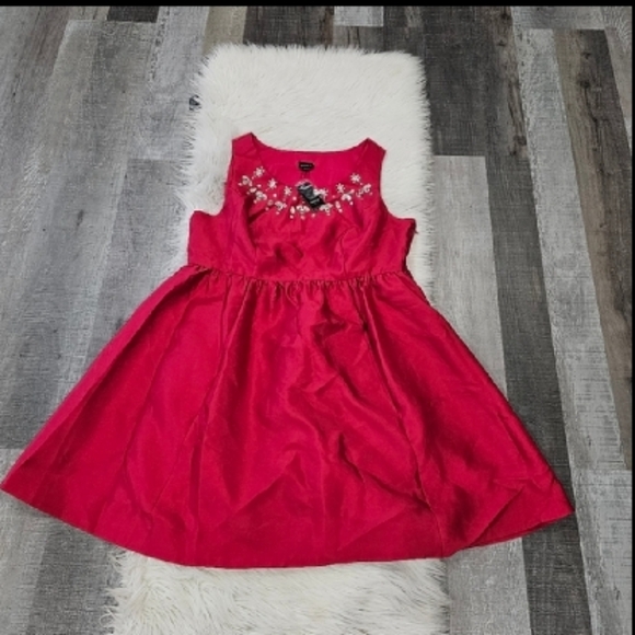 Torrid Pink Ruffled Knee-Length cocktail evening dress - Picture 9 of 10